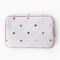 Красивая напечатанная розовая сумка щетки макияжа ткани сатинировки сердца с молнией